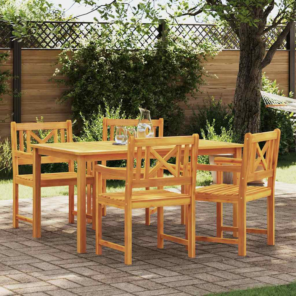4er Akazienholz Gartenbank Set