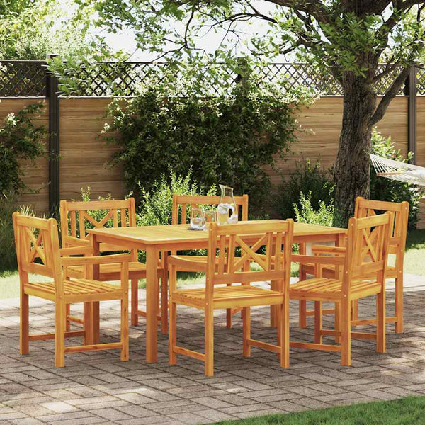 Akazienholz Gartenbank 6er Set