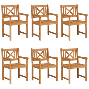 Akazienholz Gartenbank 6er Set