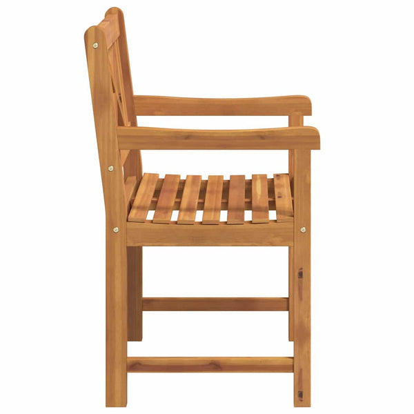 vidaXL Banc d'extérieur 8 pcs Naturel 56 x 55,5 x 90 cm Bois d'acacia massif