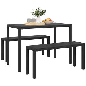 Garten Essgruppe 3-teilig Anthrazit