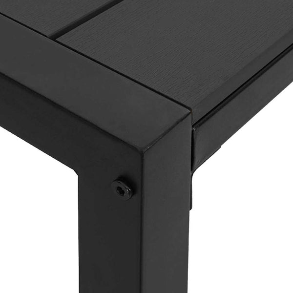 Schwarze Gartenbank Stahl 100cm