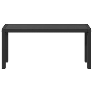Schwarze Gartenbank Stahl 100cm