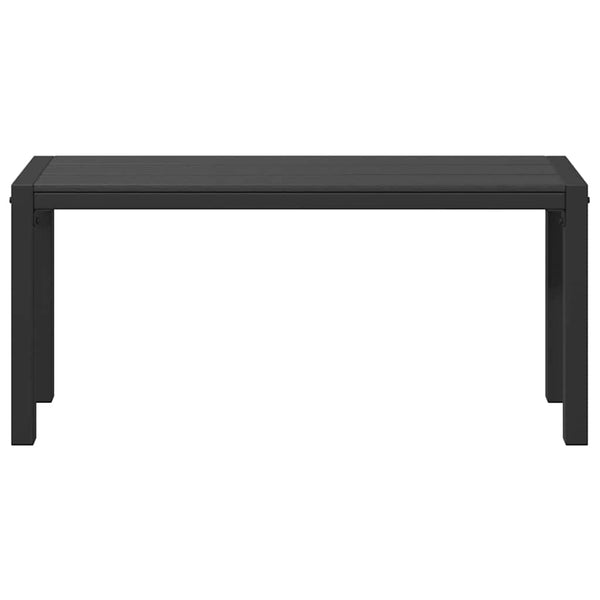 Schwarze Gartenbank Stahl 100cm