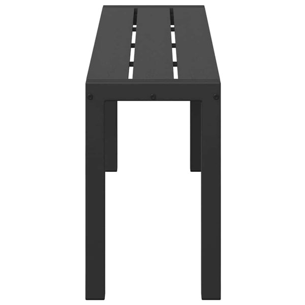 Schwarze Gartenbank Stahl 100cm