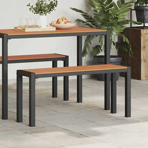 Gartenbank Braun Stahl 100cm