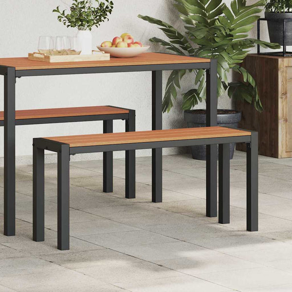 Gartenbank Braun Stahl 100cm