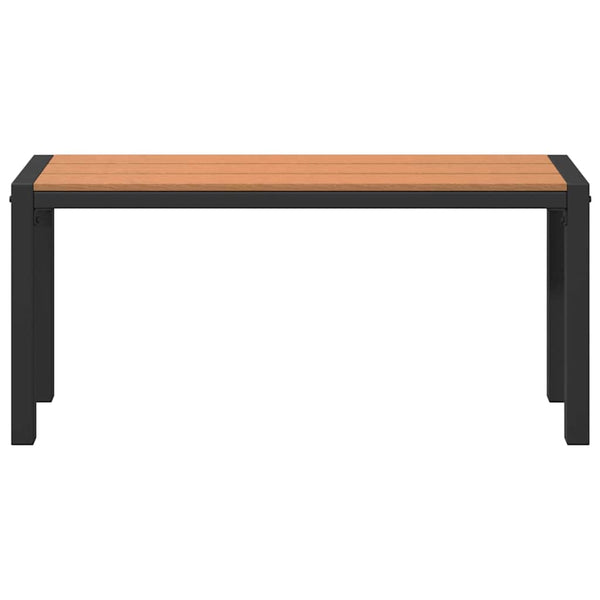Gartenbank Braun Stahl 100cm