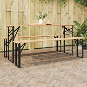 Bier Tischbeine Schwarz 75cm – 2er Set