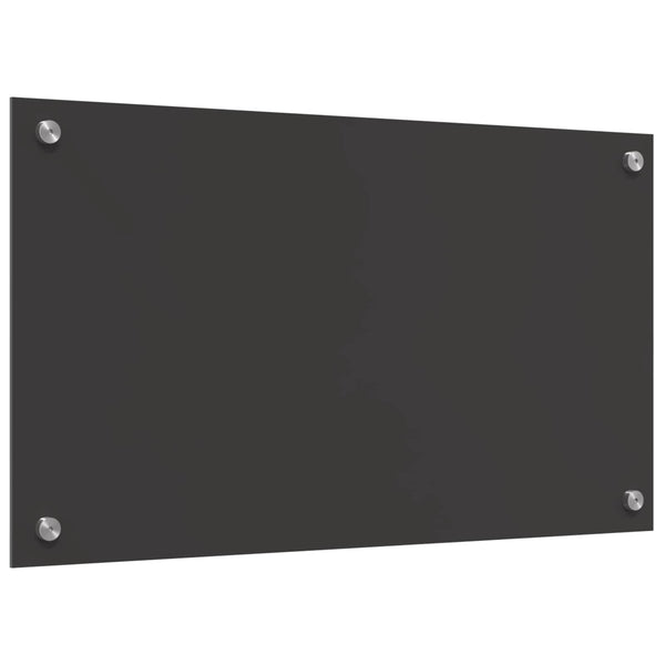 Dunkelgraue Küchenrückwand aus Glas 70x40 cm