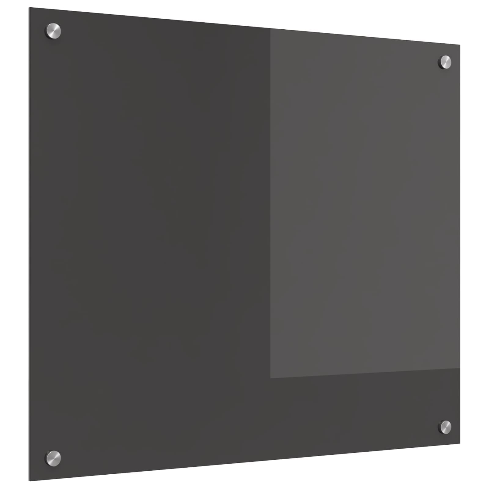 Küchenrückwand Dunkelgrau Glas 70x60 cm
