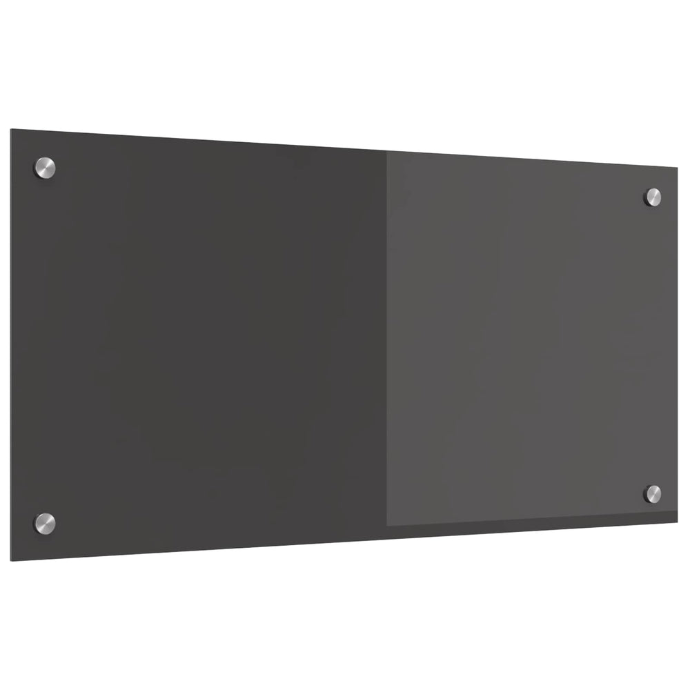Dunkelgraue Küchenrückwand aus gehärtetem Glas 80x40 cm