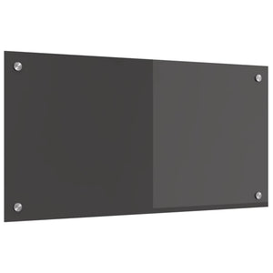 Dunkelgraue Küchenrückwand aus gehärtetem Glas 80x40 cm