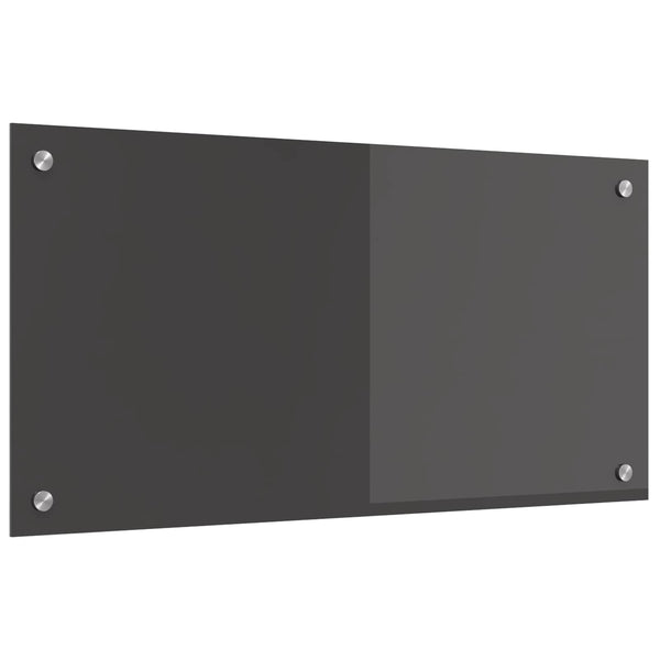 Dunkelgraue Küchenrückwand aus gehärtetem Glas 80x40 cm