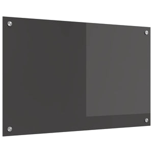 Dunkelgraue Küchenrückwand aus Glas 80x50 cm