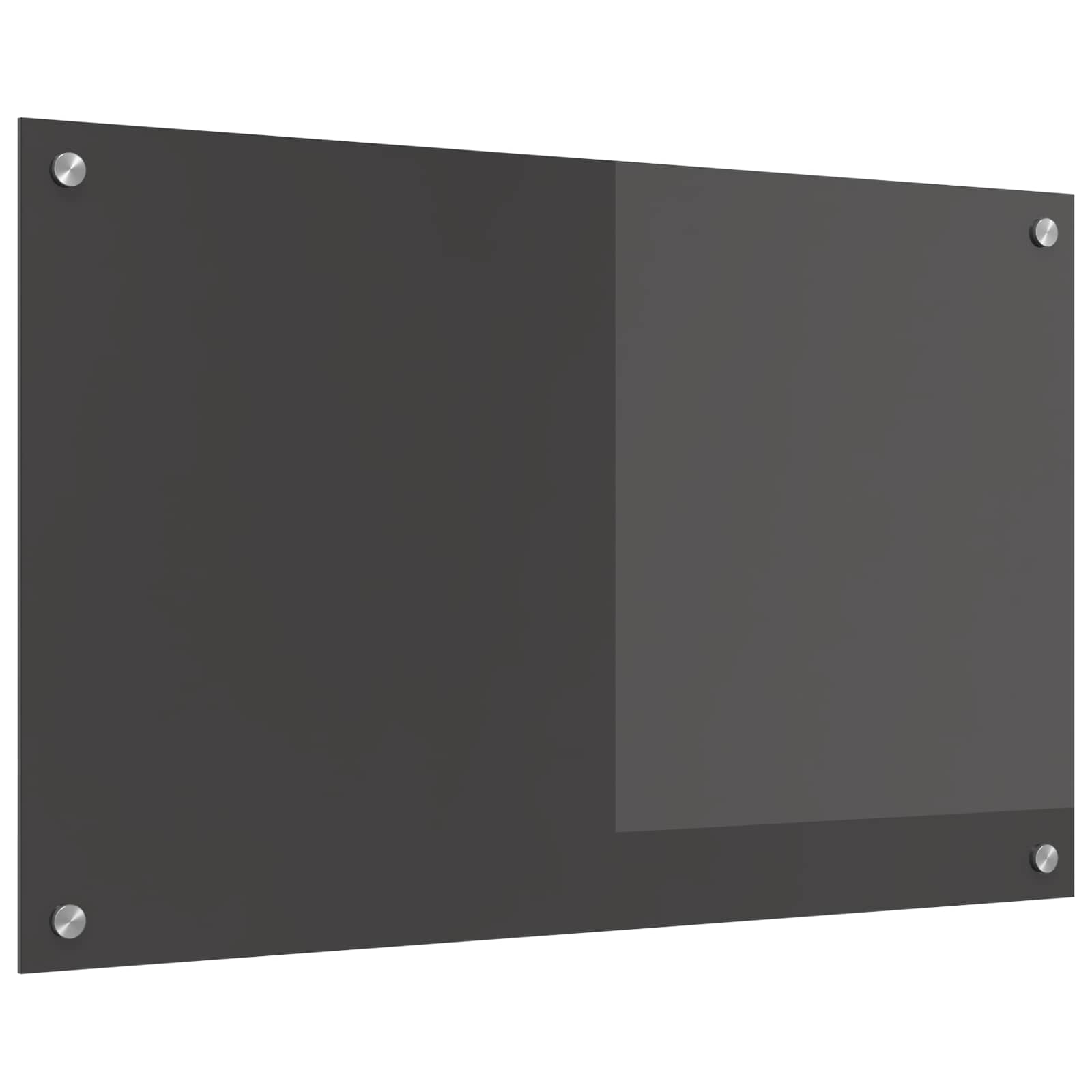Dunkelgraue Küchenrückwand aus Glas 80x50 cm