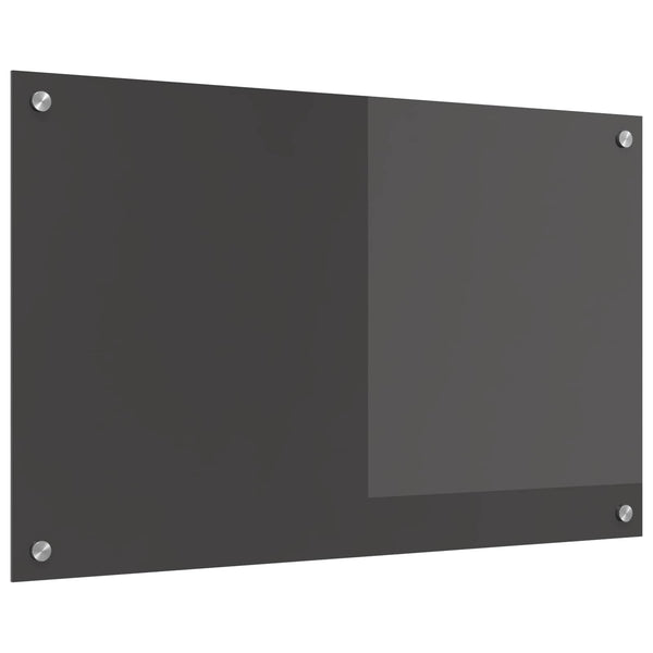 Dunkelgraue Küchenrückwand aus Glas 80x50 cm
