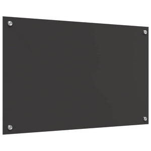 Dunkelgraue Küchenrückwand aus Glas 80x50 cm