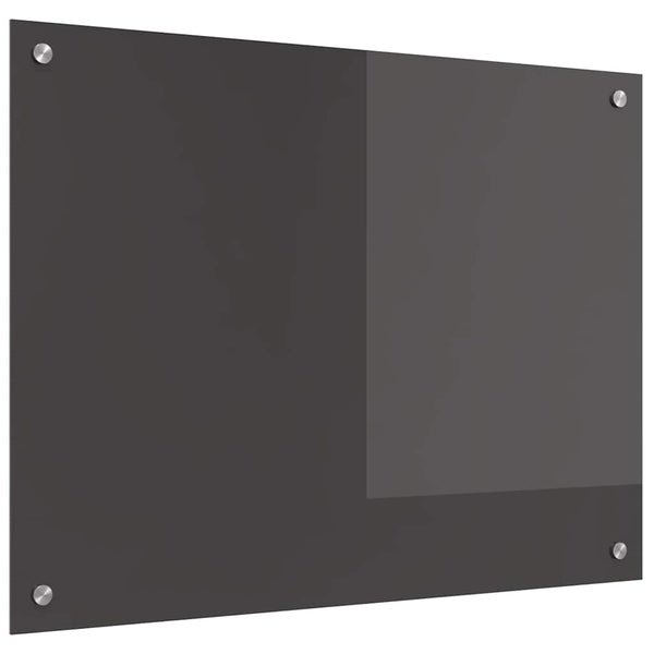 Dunkelgraue Küchenrückwand aus Glas 80x60 cm