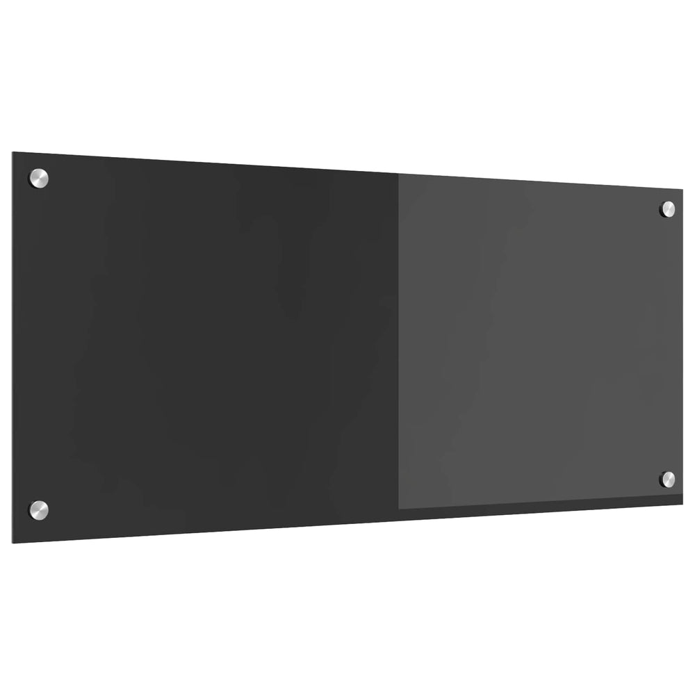 Dunkelgraue Küchenrückwand aus Glas, 90x40 cm