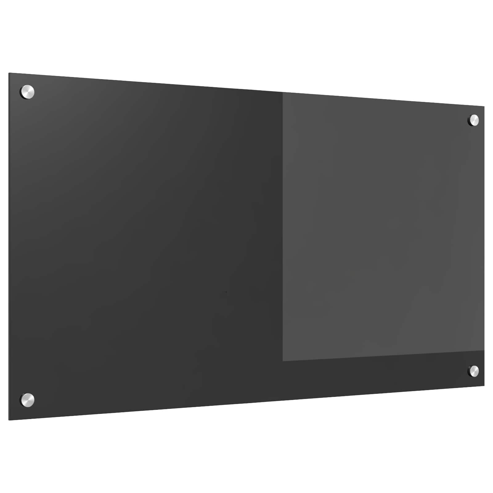 Dunkelgraue Küchenrückwand aus Glas 90x50cm