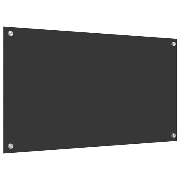 Dunkelgraue Küchenrückwand aus Glas 90x50cm
