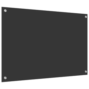 Dunkelgraue Küchenrückwand aus Glas 90x60 cm