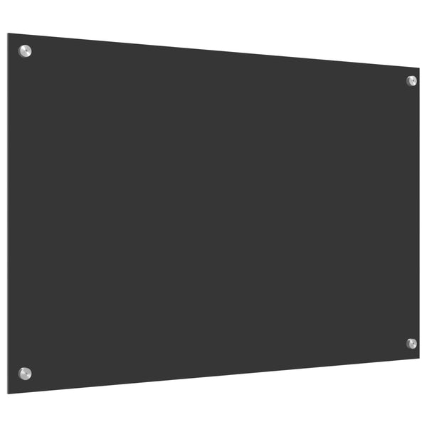 Dunkelgraue Küchenrückwand aus Glas 90x60 cm