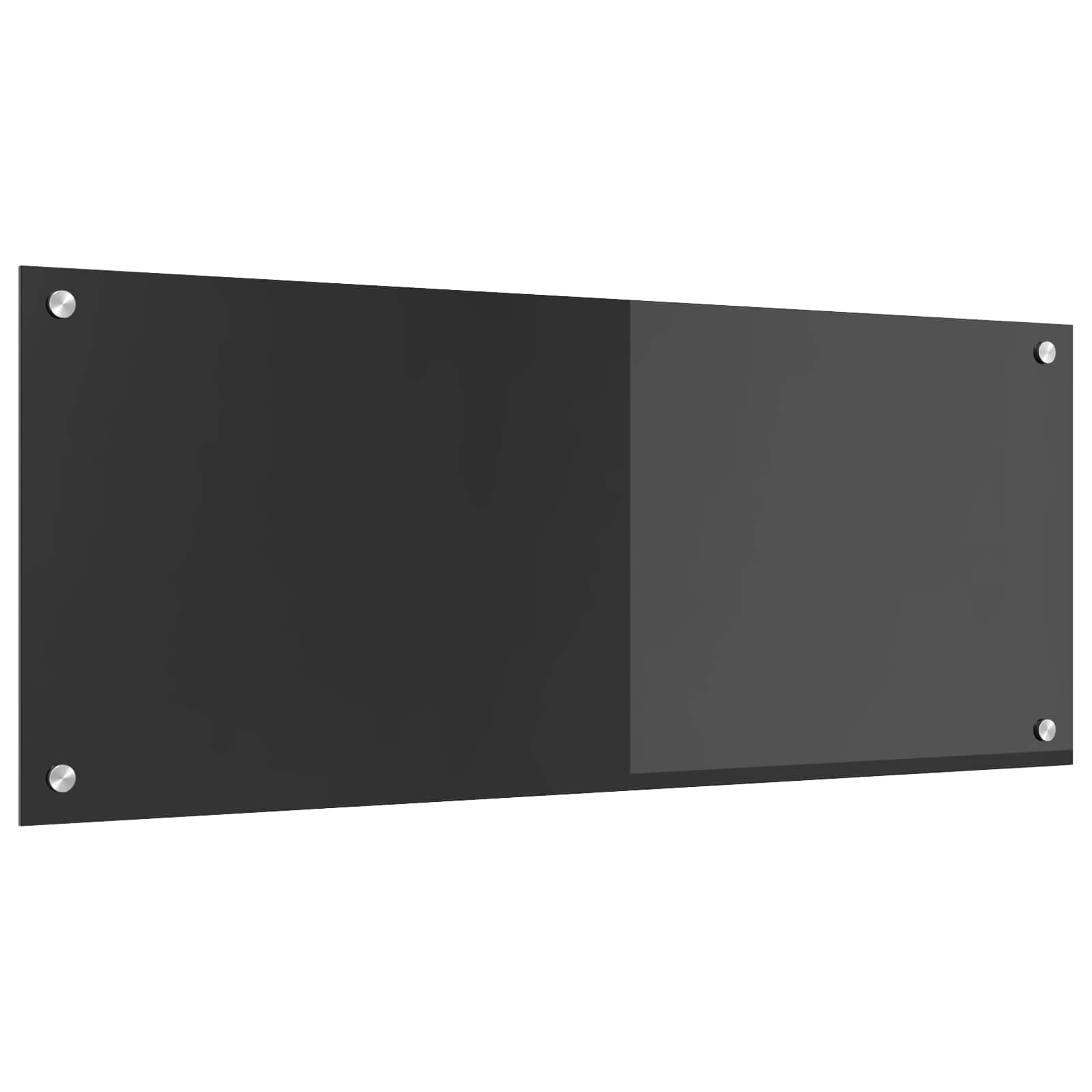 Dunkelgraue Küchenrückwand aus Glas 100x40 cm