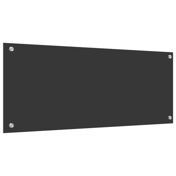 Dunkelgraue Küchenrückwand aus Glas 100x40 cm