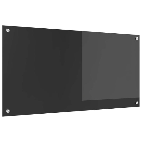 Dunkelgraue Küchenrückwand aus Glas 100x50cm