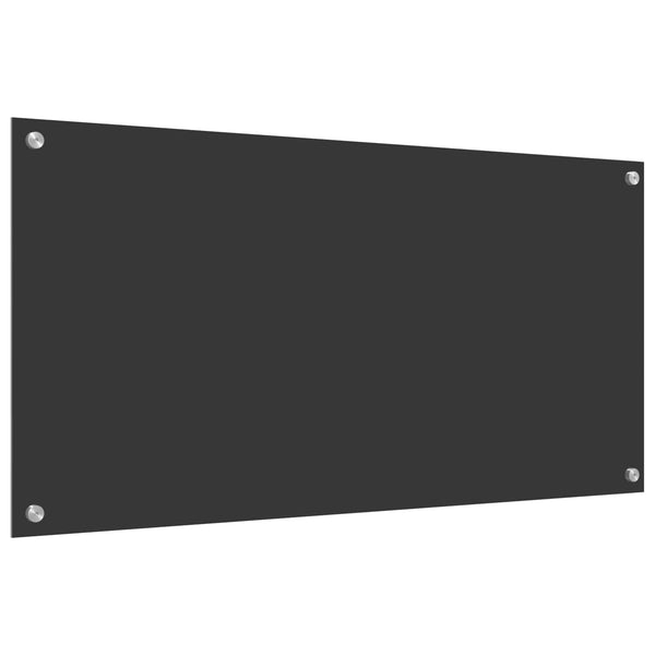 Dunkelgraue Küchenrückwand aus Glas 100x50cm