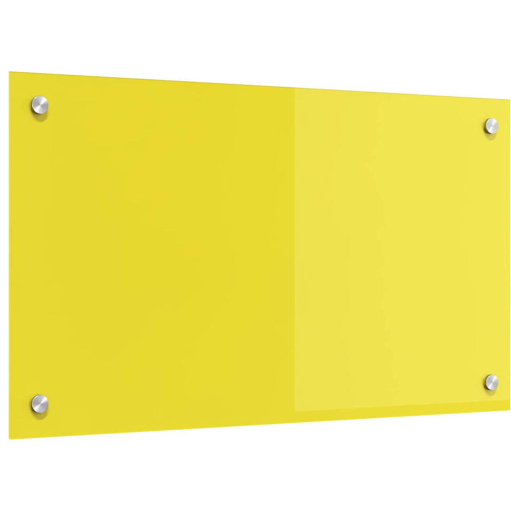 Gelbe Küchenrückwand aus Glas, 70x40 cm
