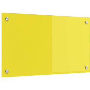Gelbe Küchenrückwand aus Glas, 70x40 cm