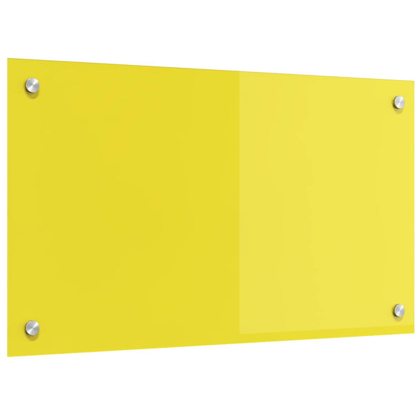 Gelbe Küchenrückwand aus Glas, 70x40 cm