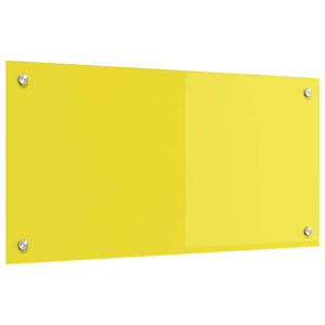 Gelbe Küchenrückwand aus Glas 80x40 cm
