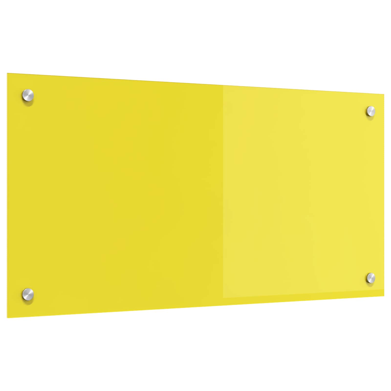 Gelbe Küchenrückwand aus Glas 80x40 cm
