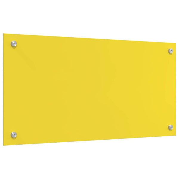 Gelbe Küchenrückwand aus Glas 80x40 cm