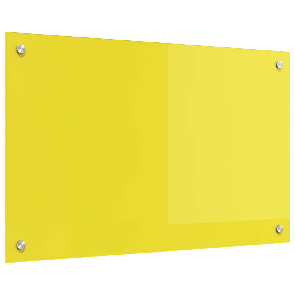 Gelbe Küchenrückwand aus Glas 80x50cm