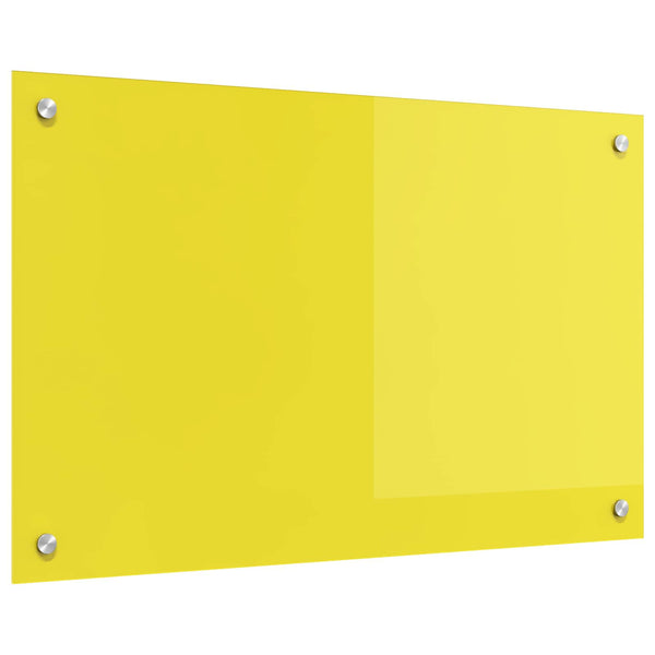 Gelbe Küchenrückwand aus Glas 80x50cm