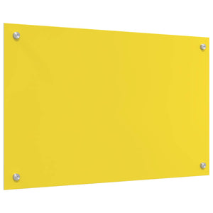 Gelbe Küchenrückwand aus Glas 80x50cm