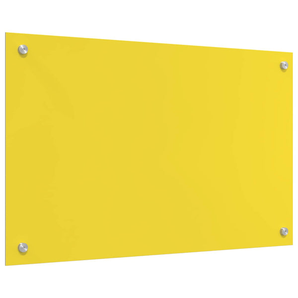 Gelbe Küchenrückwand aus Glas 80x50cm