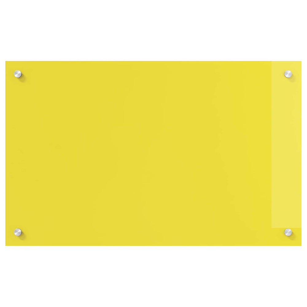 Gelbe Küchenrückwand aus Glas 80x50cm