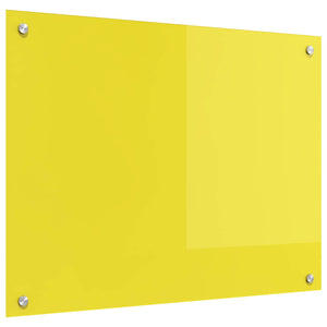 Gelbe Küchenrückwand aus Glas 80x60 cm
