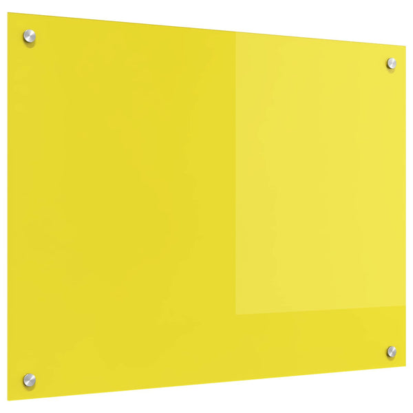 Gelbe Küchenrückwand aus Glas 80x60 cm