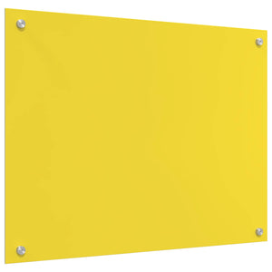 Gelbe Küchenrückwand aus Glas 80x60 cm