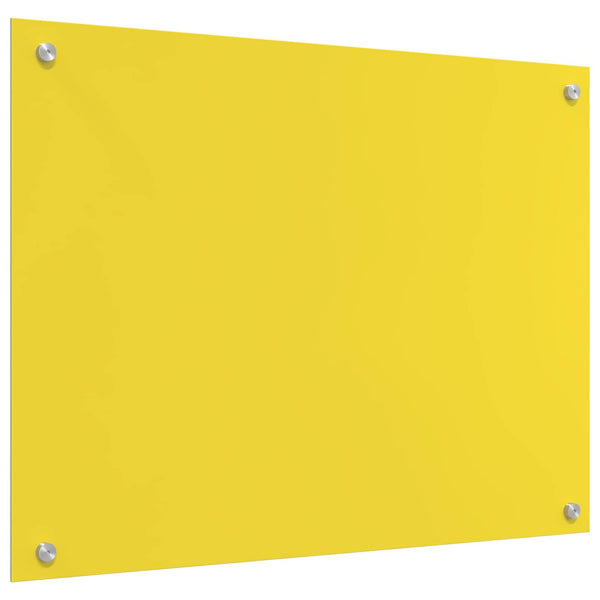Gelbe Küchenrückwand aus Glas 80x60 cm