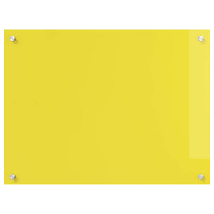 Gelbe Küchenrückwand aus Glas 80x60 cm