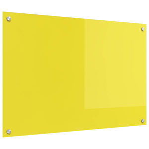Gelbe Küchenrückwand aus Glas, 90x60 cm