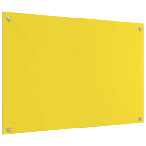 Gelbe Küchenrückwand aus Glas, 90x60 cm